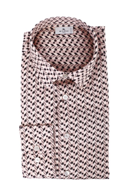 Shop ETRO  Shirt: Etro cotton shirt enriched by an all over print.
100% cotton.
Regular fit.
Italian collar.
Double button cuffs.
Made in Italy.. 1K526 5723-0650